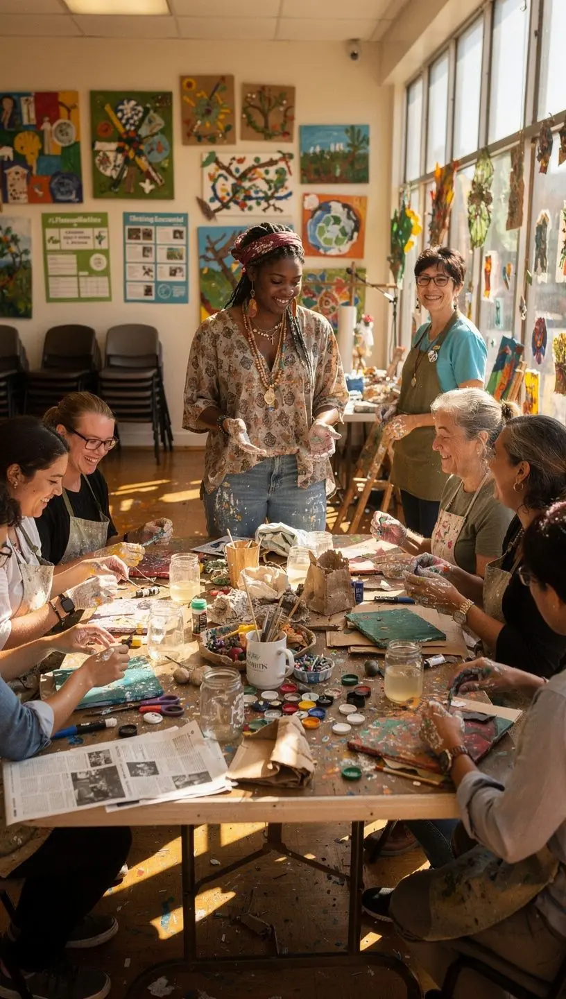 Community garden promoting urban sustainability and local engagement.